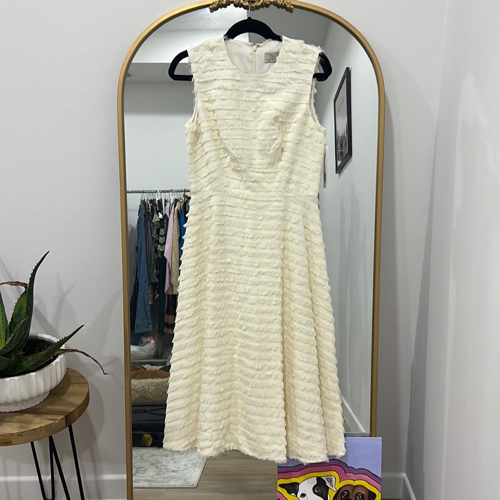 Lela Rose runway fringe dress